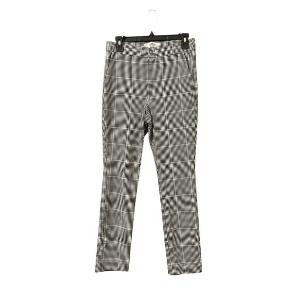 Hollister Pants - Hollister Womens Ultra High Rise Skinny Pants Plaid Black White Blue Medium